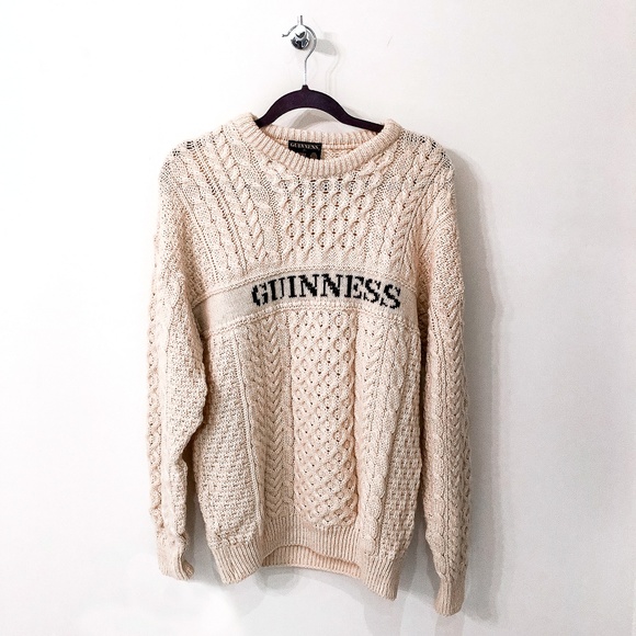 Vintage Sweaters - Guinness Beer Authentic Aran Jumper | Rare Find